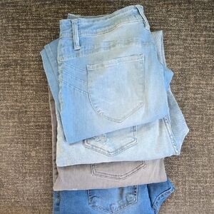 Fashion Nova Light Blue and Gray Women's Jeans